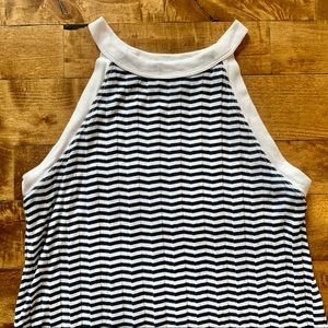 THREE DOTS striped knit halter dress size L